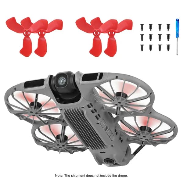 2 пары пропеллеров, реквизит, крылья, малошумные крылья для дрона DJI Neo 2 (красный)