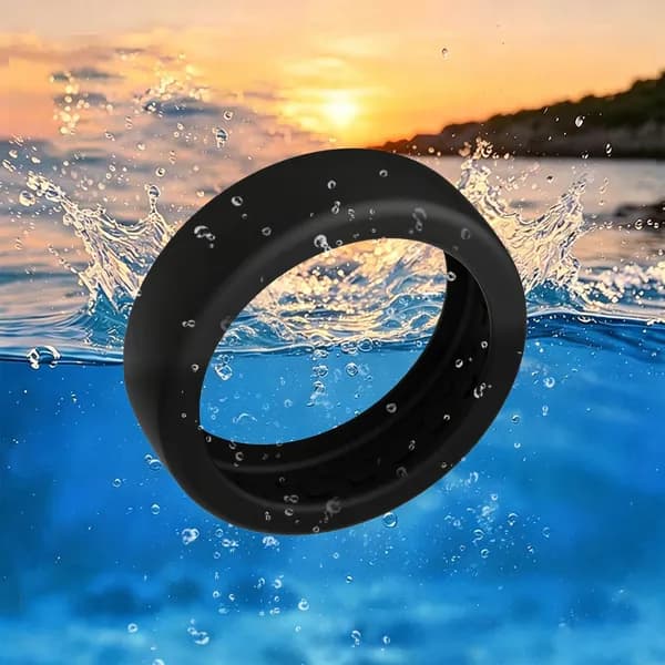 Чехол из силикона для кольца Oura Ring 5, размер M (10 13), 3 шт., чёрный, небесно-голубой, прозрачный