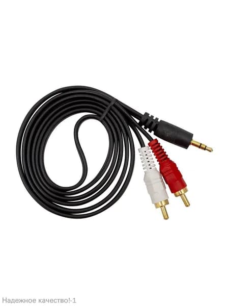 Кабель для компьютерной периферии 3.5 мм/RCA, 1.2 м, черный