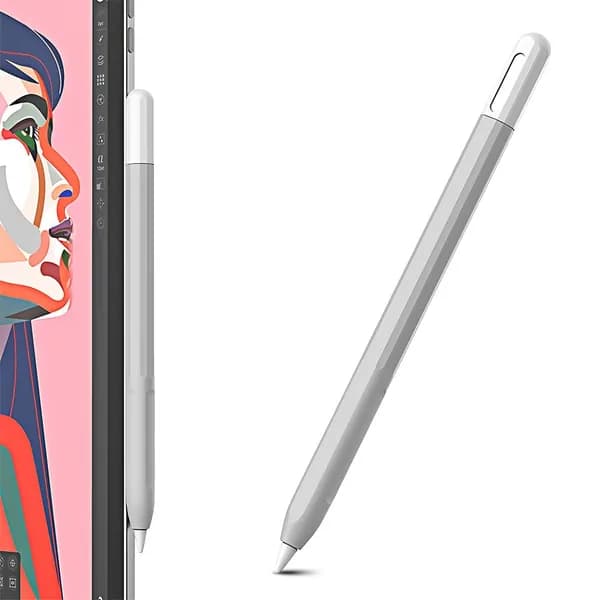 Силиконовый чехол для Apple Pencil USB-C, серо-белый