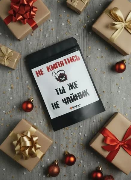 Прикольный подарок с мотивирующей надписью "Не кипятись - ты же не чайник"