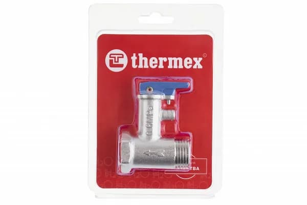 Клапан предохранительный THERMEX 1/2", 6 бар, с ручкой (блистер)