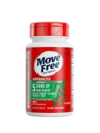 Schiff Move Free Advanced с MSM, глюкозамином для суставов, 120 таблеток