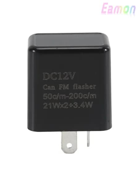 Реле мигания 2-pin. 12V, регулируемая частота 50-200/мин, водонепроницаемое/универсальное, для мотоцикла "Can FM".