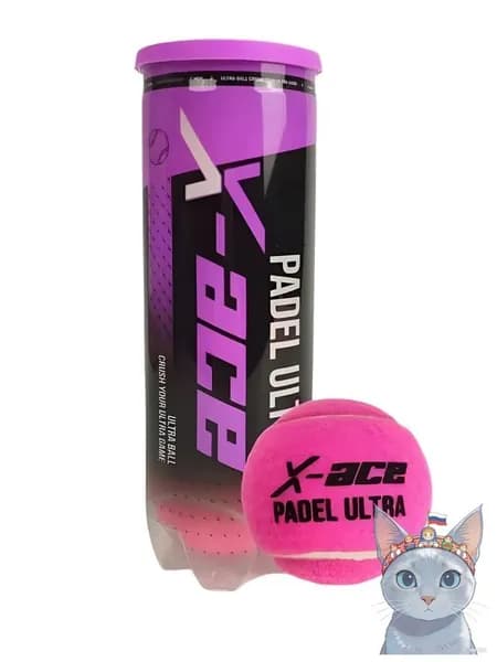 Теннисные мячи X-ACE/Padel/Pink для падел тенниса
