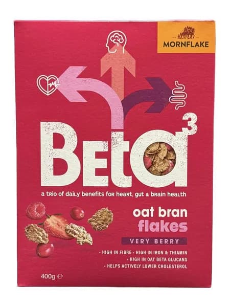 Хлопья Mornflake цельнозерновые с овсяными отрубями и ягодами, 400 г, Великобритания