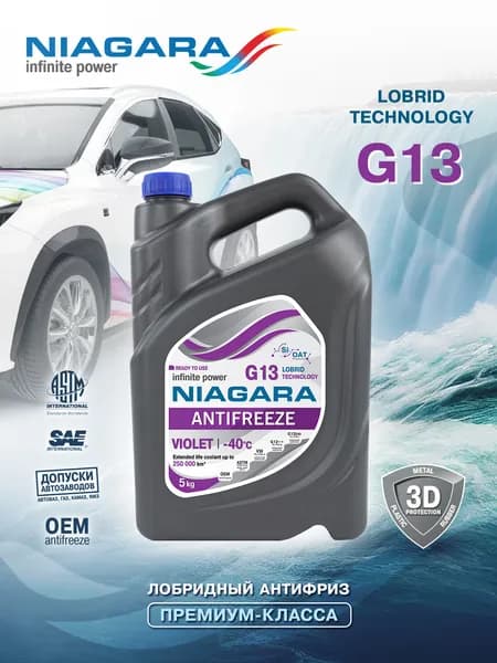 Антифриз фиолетовый (жидкость охлаждающая) NIAGARA G13 5 кг