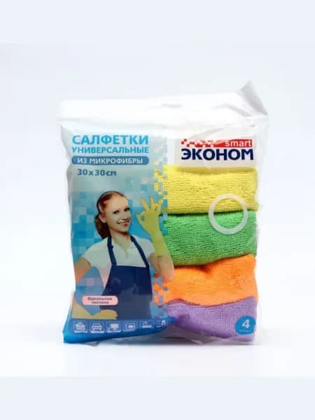 Микрофибра салфетка Эконом smart,4шт