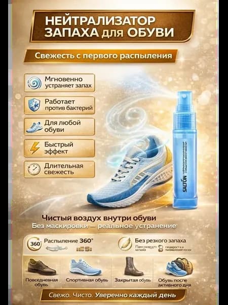 Дезодорант для обуви от запаха пота