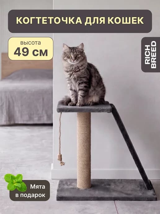 Когтеточка для кошки напольная игровой комплекс