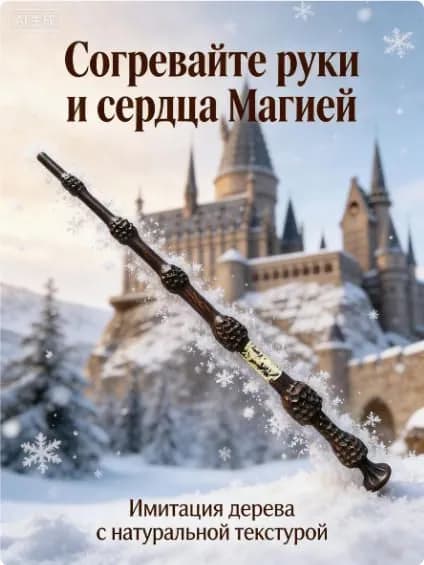Премиальная волшебная бузинная палочка Дамблдора с металлическим стержнем. Карнавальная палочка из фильма Гарри поттер