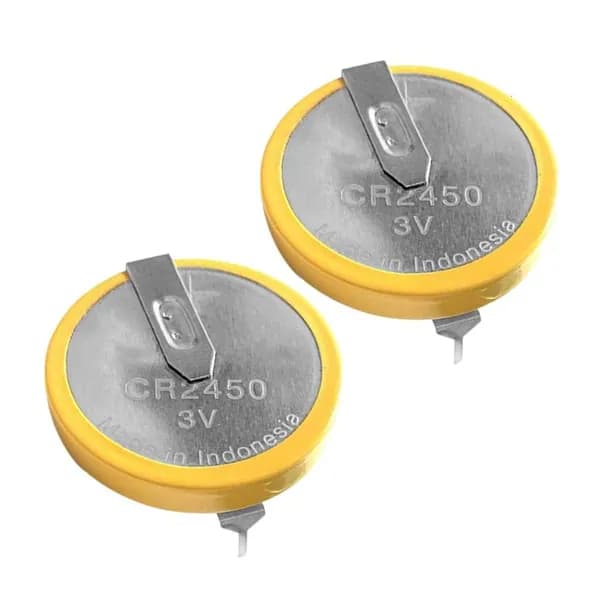 Аккумуляторная кнопочная батарея CR2450/3V со сварочными ножками- 2 штуки