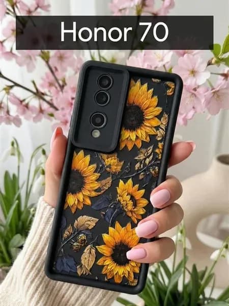 Чехол на Honor 70 Подсолнухи