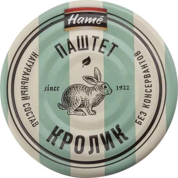 Паштет Хаме из кролика Хаме Фудс ж/б, 100 г