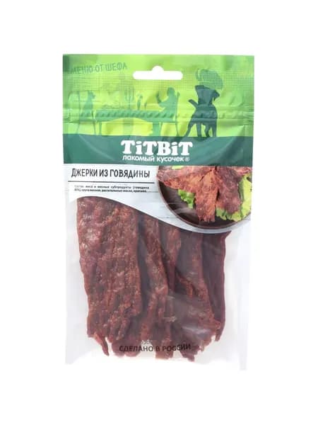 Лакомство для собак TiTBiT Меню от Шефа Джерки мясные из говядины 70 г