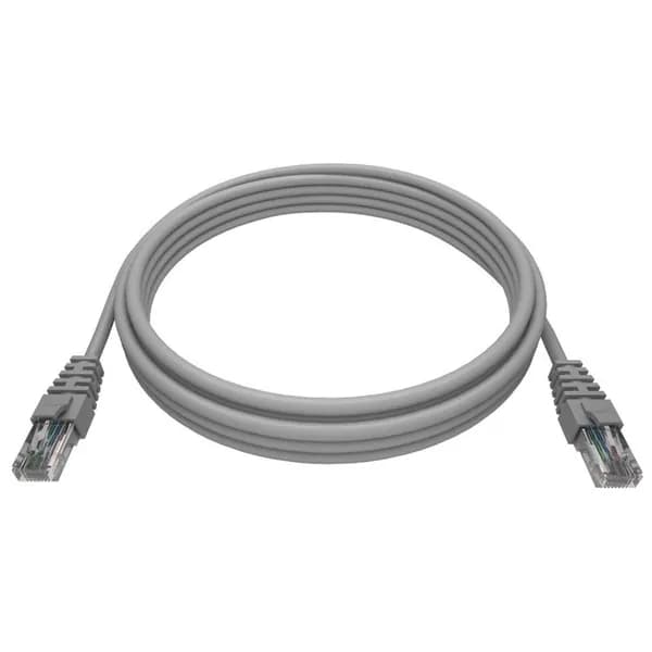 Патч-корд NTSS 2хRJ45/8P8C, T568B UTP 5e кат. литой 1.5 метра, LSZH, серый