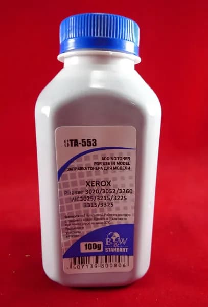 Тонер для принтера Black&White, 100г, черный, STA-553
