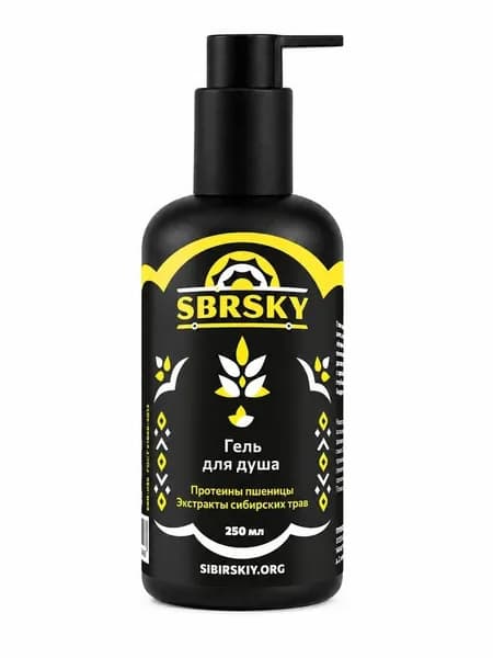 Мужской ежедневный гель для душа Лайм & Имбирь 250 мл SBRSKY Shower Gel
