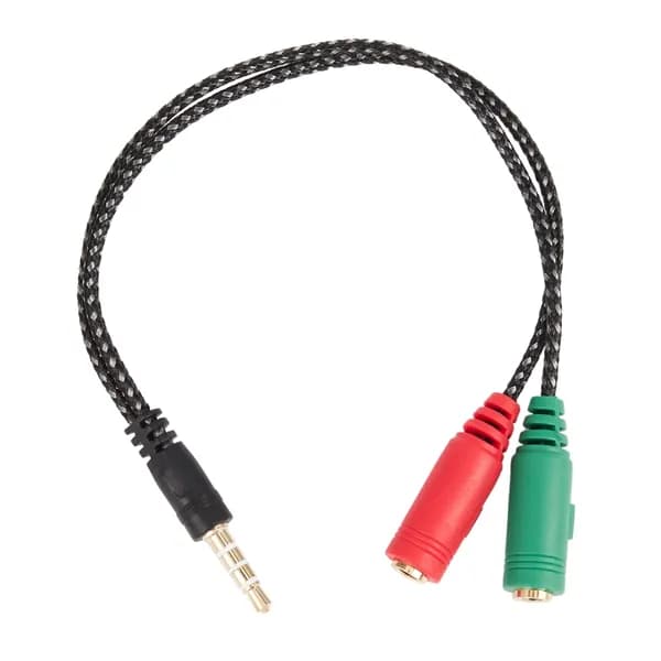 1 шт. кабель-адаптер 2 в 1 разветвитель 4 полюса 3,5 мм аудио наушники гарнитура на 2 гнезда разъем для наушников микрофон аудио кабель 3 полюса для ПК
