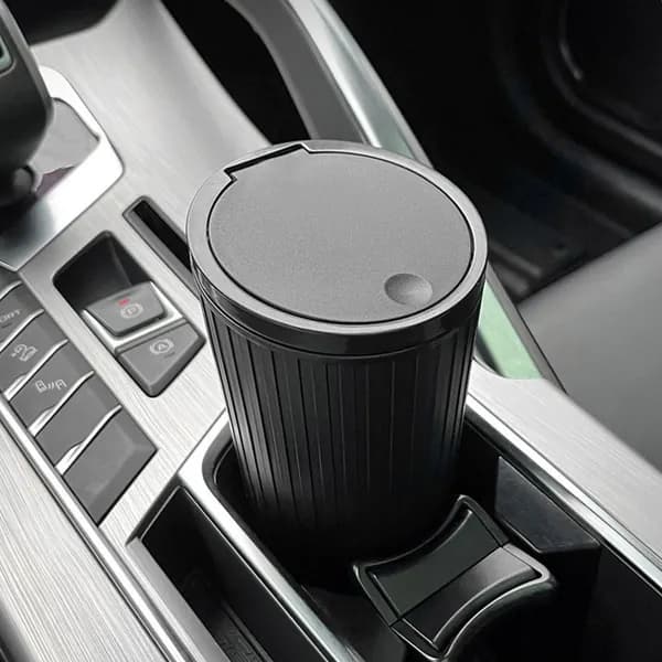 Автомобильный мусорный контейнер для подстаканника с откидной крышкой и защитой от запаха, красный