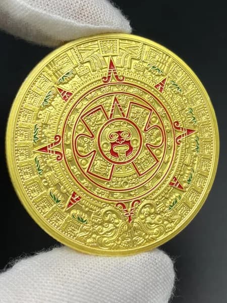 Коллекционная монета Aztec Gold Calendar / Календарь Ацтеков