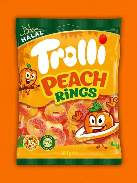 Мармелад TROLLI Персиковые кольца (Peach Rings) 100г Германия