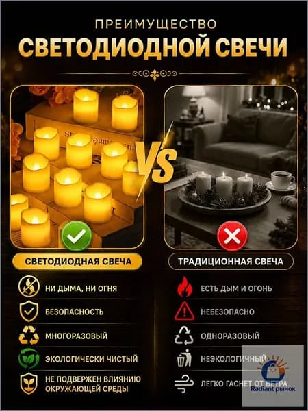 Свеча 4 см х 3.7 см 24 шт