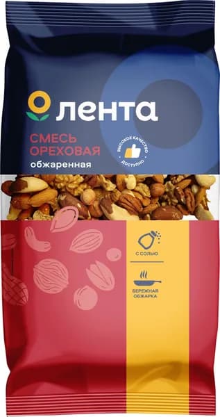 Смесь ореховая ЛЕНТА жареная, 200г