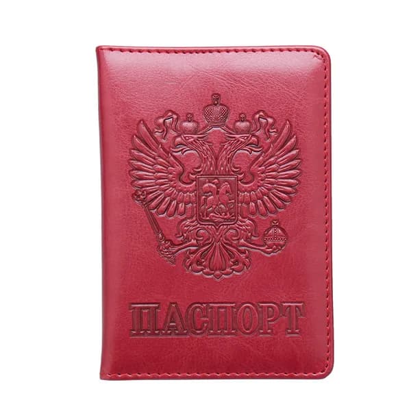 Обложка для паспорта красного цвета