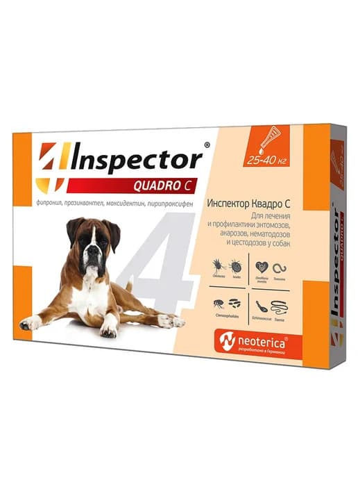 Inspector капли от паразитов для собак 40-60кг 6 мл
