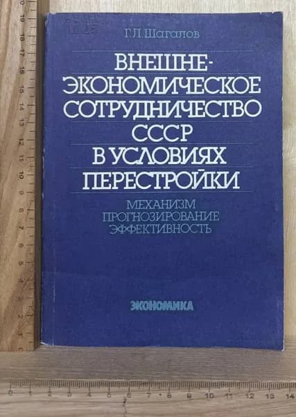 Внешнеэкономическое сотрудничество СССР в условиях перестройки: механизм, прогнозирование, эффективность