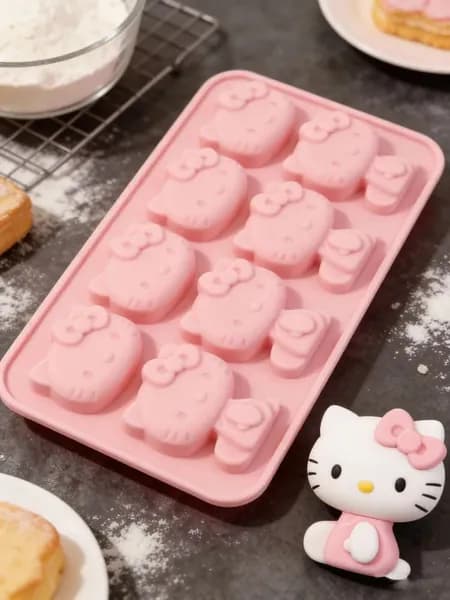 Hello Kitty Форма для выпечки 16.4 см x 16.4 см 1 шт пластик bpa free прямоугольная светло-розовый