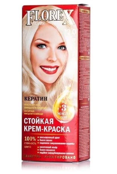 Florex-Super NEW КЕРАТИН Краска для волос 12.0 ультра-блонд