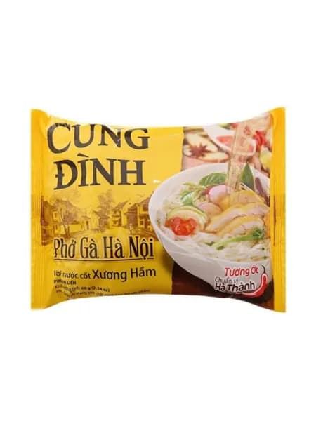 CUNG DINH Лапша быстрого приготовления рисовая со вкусом курицы, 73 г