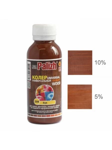 Колеровочная паста Palizh Wood №209, цвет бук, 100 мл