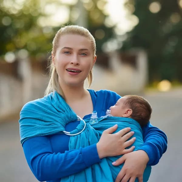 Алюминиевое кольцо для переноски детей, серебристое, набор из 2 шт, для слинга