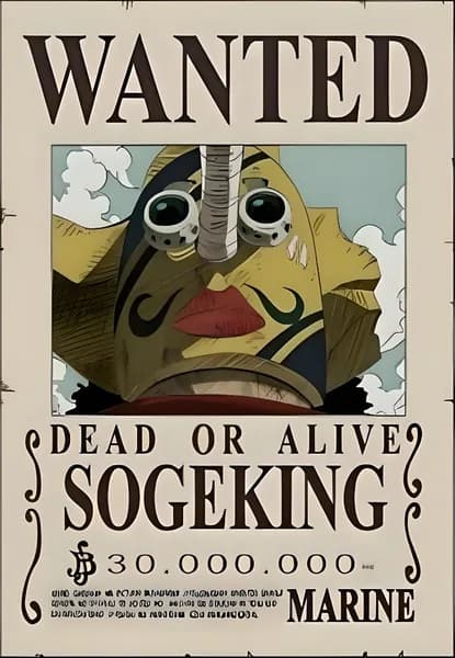 Плакат Постер One Piece Ван Пис Розыскные Листовки Wanted Sogeking