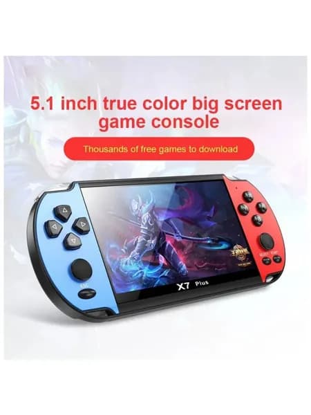 Портативная игровая консоль X7 Plus с 5.1 дюймовым экраном 1000+ встроенных ретро игр