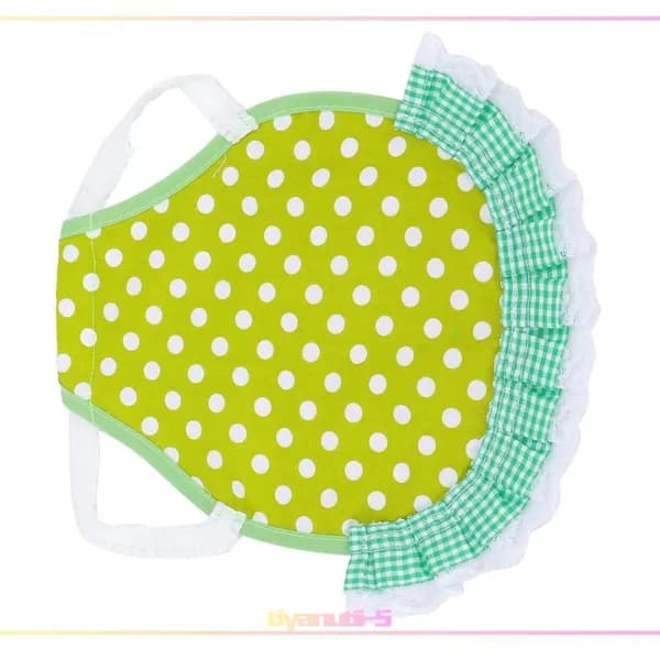 Куриный жилет Зеленые и белые точки