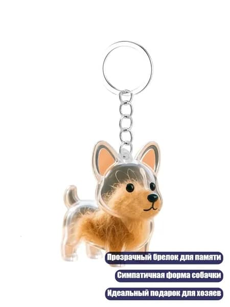 Портативный брелок для хранения шерсти питомца, - Короткий корги