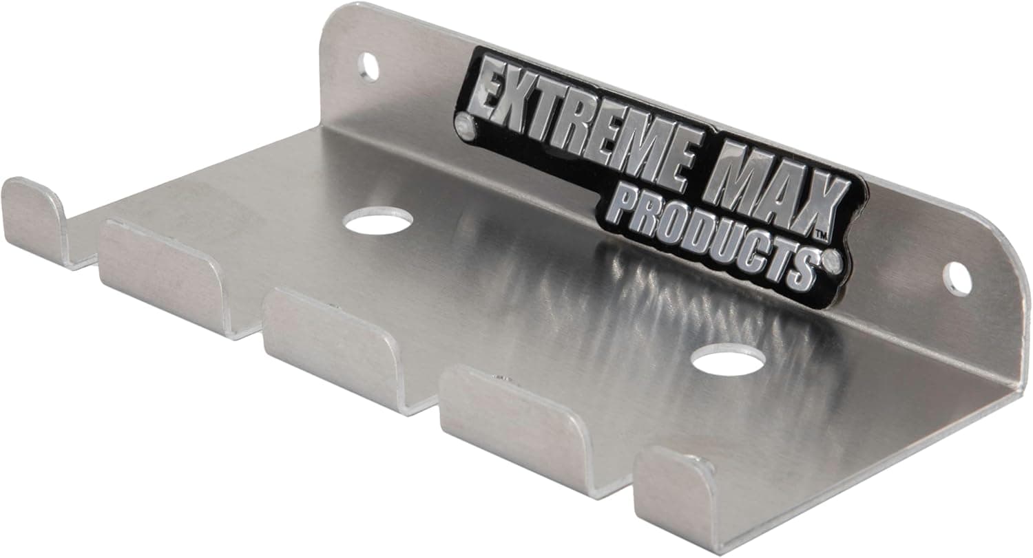 Extreme Max 5001.6297 6-дюймовый мини-держатель для пневмоинструмента для закрытого гоночного прицепа, мастерской, гаража, склада - серебристый