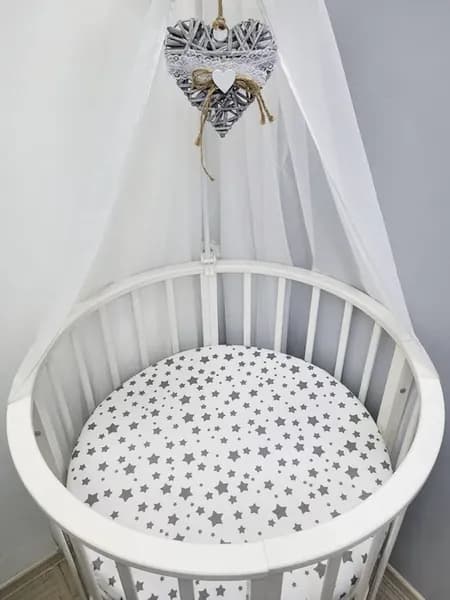Простынь на круглый матрас 75*75см