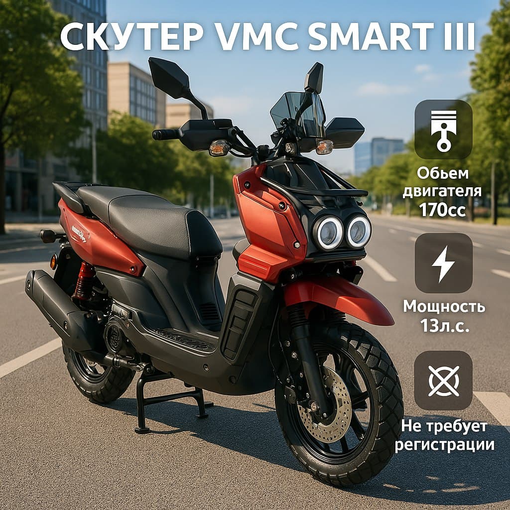 Скутер VENTO SMART-III 49cc (170) Требуется финальная сборка