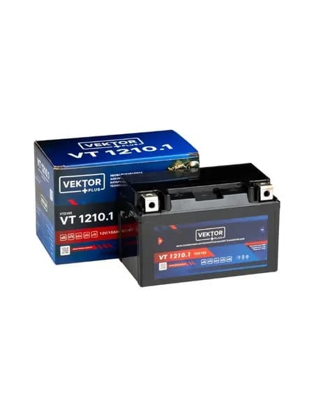 Аккумулятор мото VEKTOR AGM VT 1210.1 10Ah 190A (YTZ10S) прямая полярность (150x86x93)