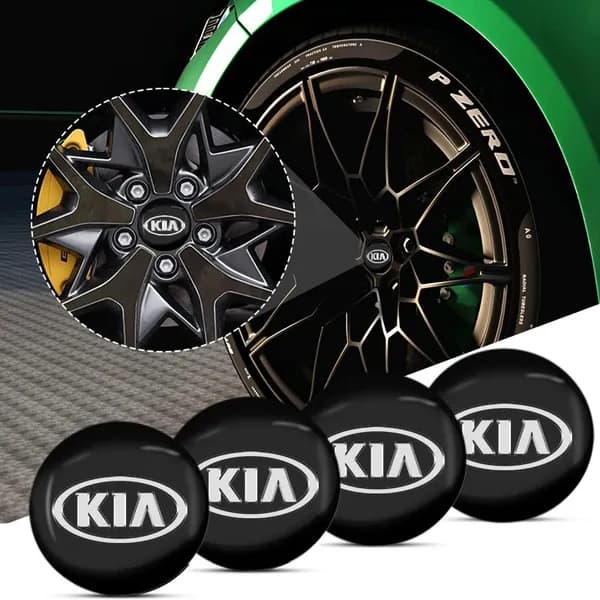 Киа (Kia) черный автомобильных колпачков для ступиц диаметром 56 мм 4 шт