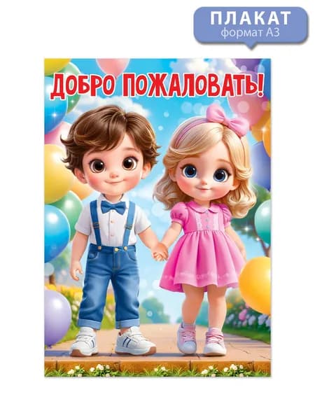 Плакат в детский сад Добро пожаловать!