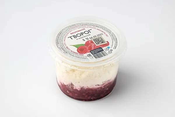 Творог с малиной 5%, 200 г