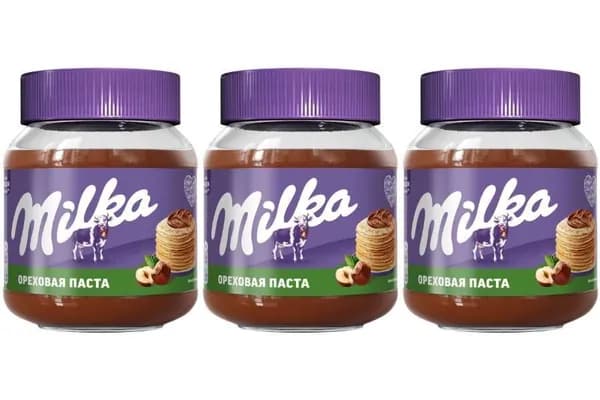 Милка Паста ореховая с добавлением какао, 350 г, 3 шт