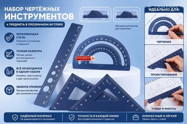 Набор линеек, алюминиевый сплав, варианты 15 см