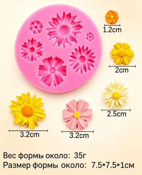 Силиконовый молд "Морские ракушки" для творчества / Форма для свечей, мыла, эпоксидной смолы, гипса